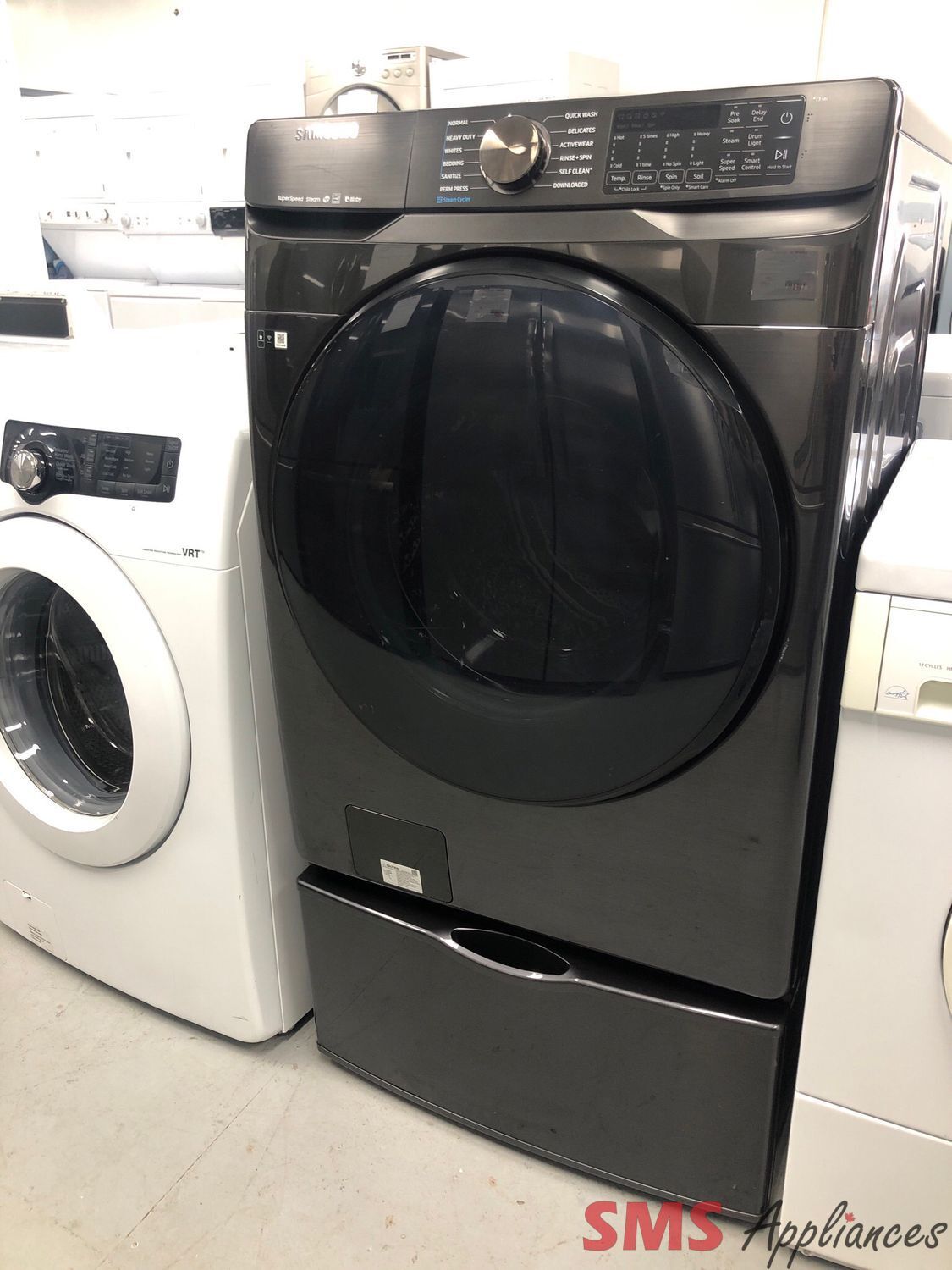 Samsung 5.8 Cu.Ft  Front-Load Washer with Pedestal WF50T8500AV