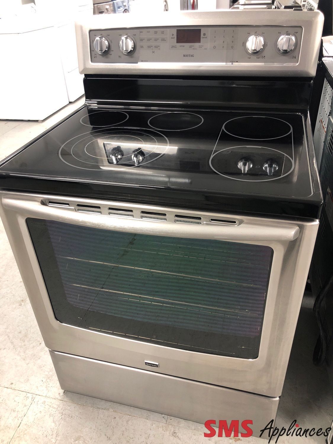Maytag 30” Glass-Top Range YWER8880BS