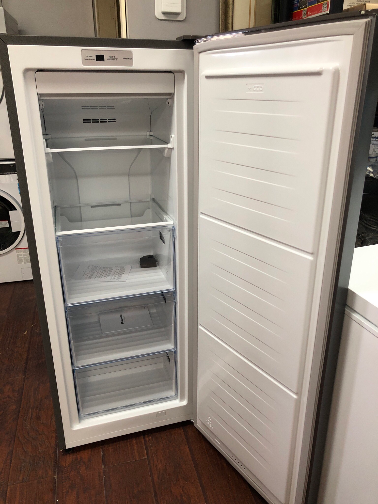 Open Box-Scratch and Dent Hisense 6.0 Cu.Ft Convertible Upright Fridge or Freezer FV06C7ASE