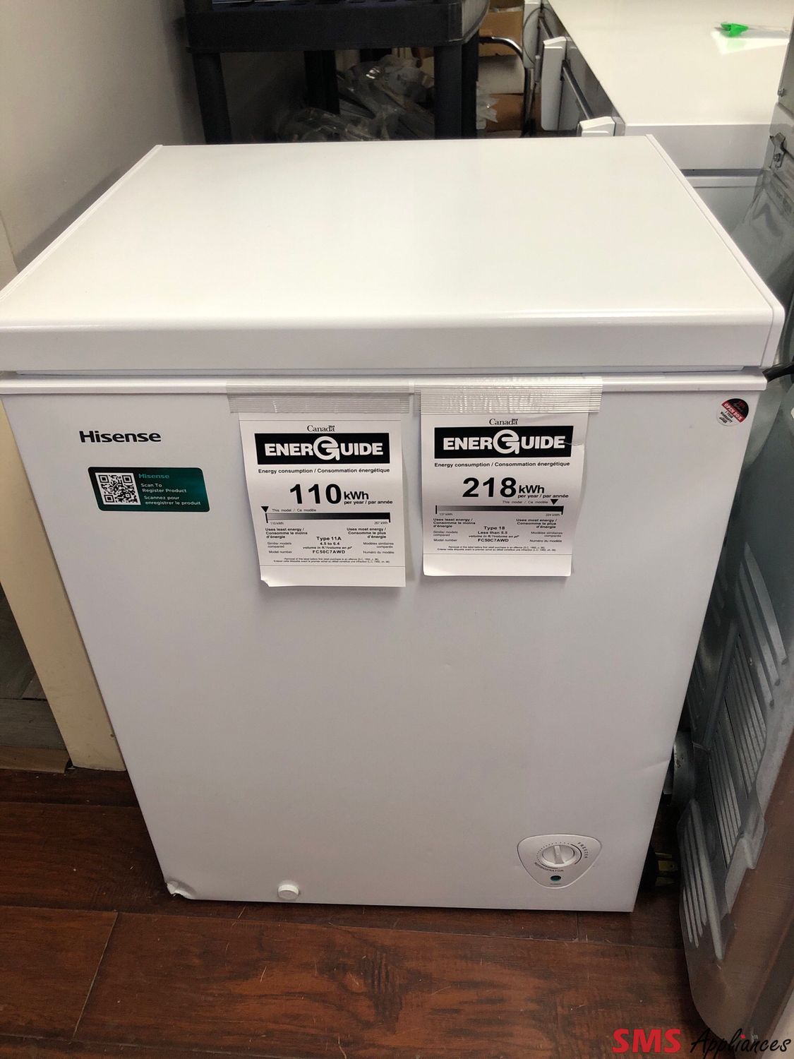 Open Box -Scratch and Dent Hisense 5.0 Cu.Ft Chest Freezer FC50C7AWD