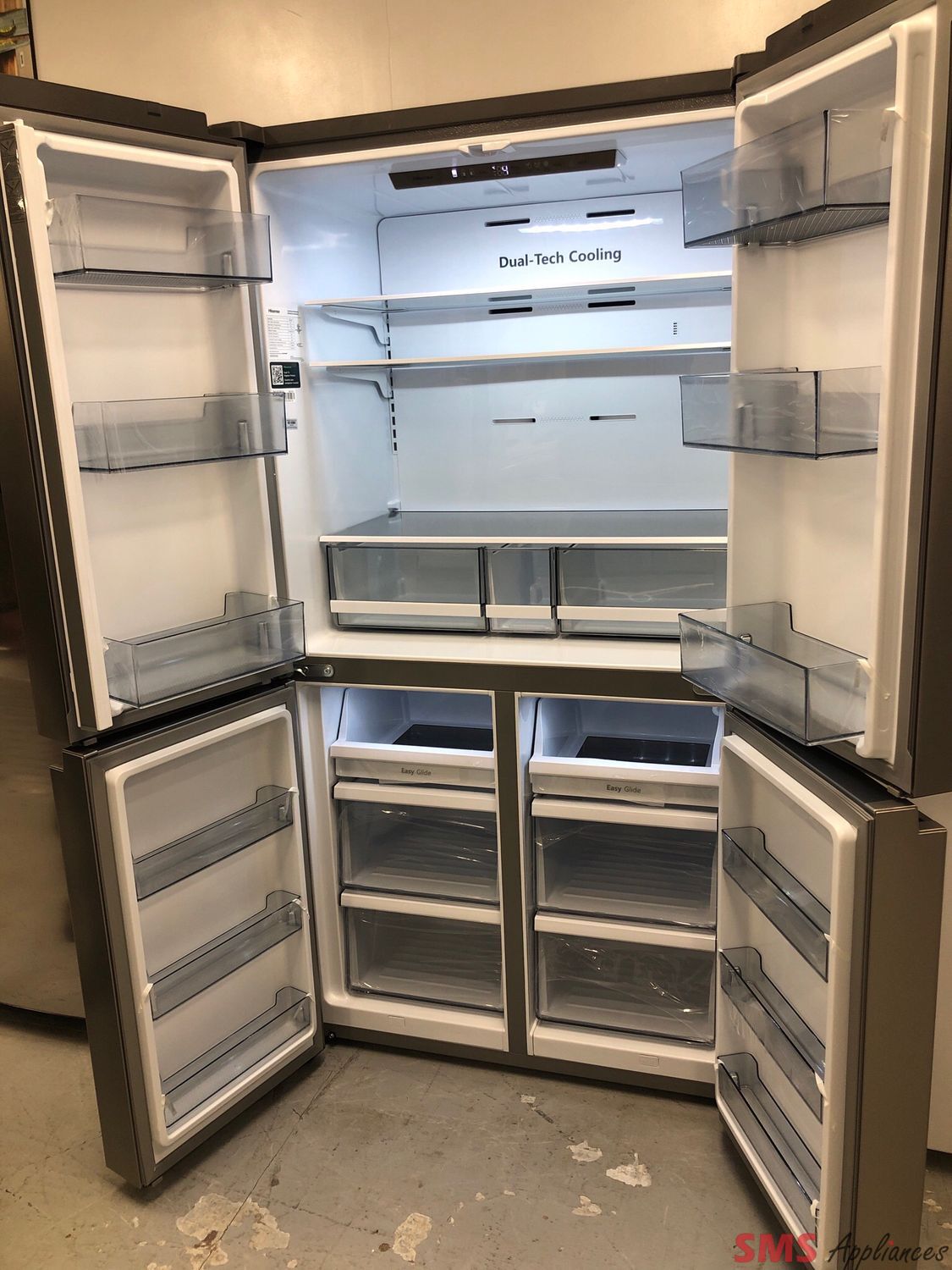 Open Box-Scratch and Dent Hisense 36” 4-Door Refrigerator RQ22A4CSD