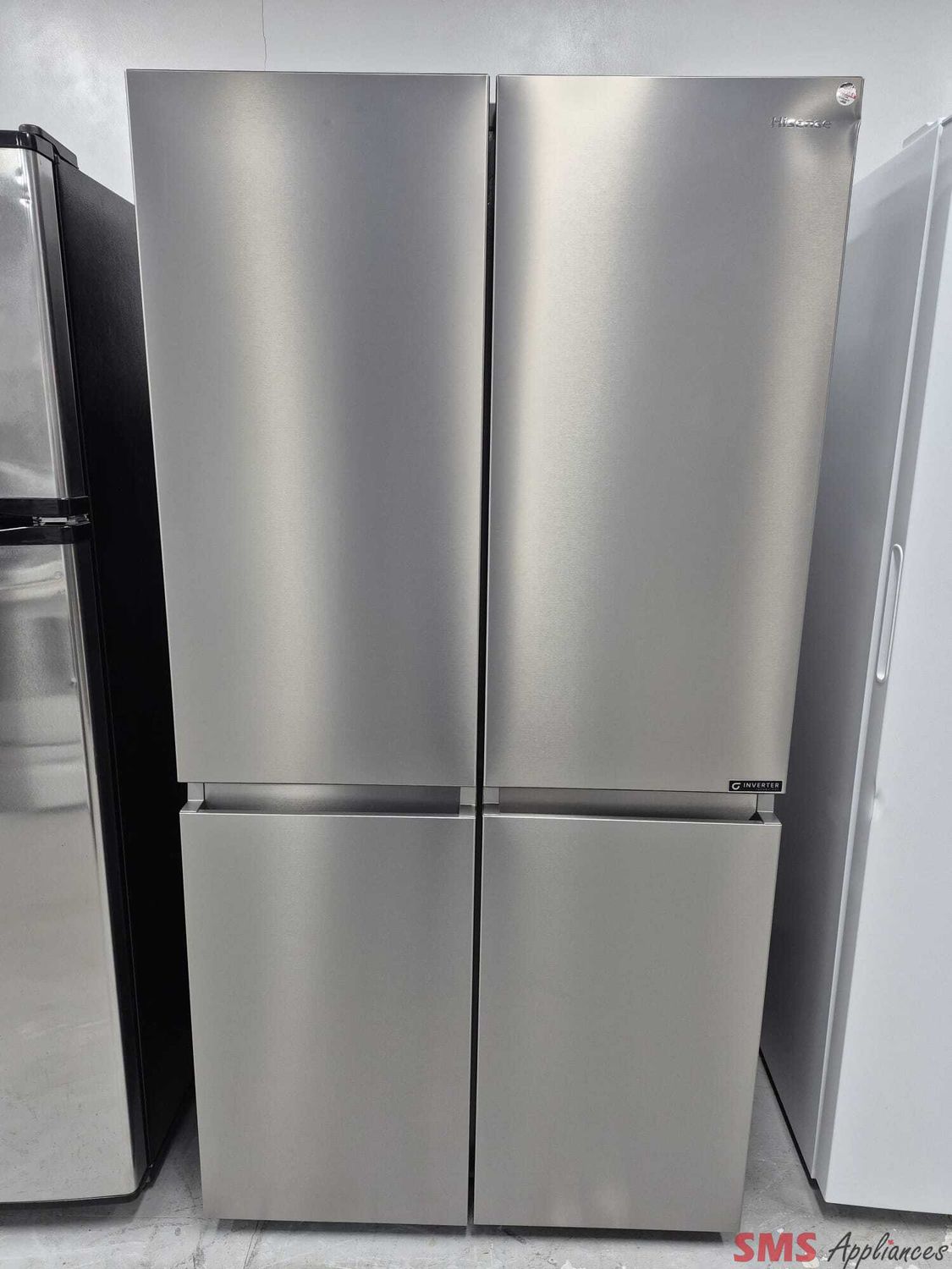 Open Box-Scratch and Dent Hisense 36” 4-Door Refrigerator RQ22A4CSD Open Box-Scratch and Dent Hisense 36” 4-Door Refrigerator RQ22A4CSD