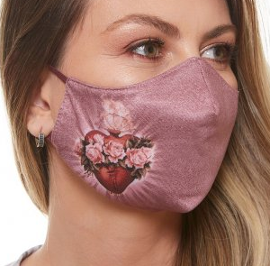MDA6045 - Immaculate Heart of Mary Face Mask (Pink)