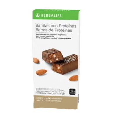 Barras con proteínas 14 barritas Vainilla con Almendras