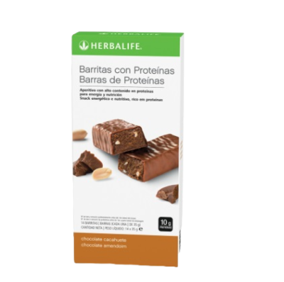 Barras con proteínas 14 barritas sabor Chocolate y Cacahuete