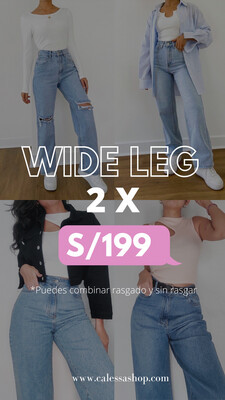 Pack 1: Wide Leg x 2