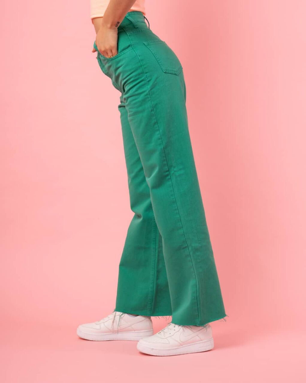 Wide Leg Color - Verde