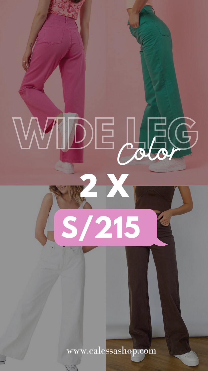 Pack 5: Wide Leg Color x 2