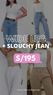 Pack 2:  Wide Leg + Slouchy Jean