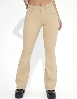 Flare Jeans - Beige