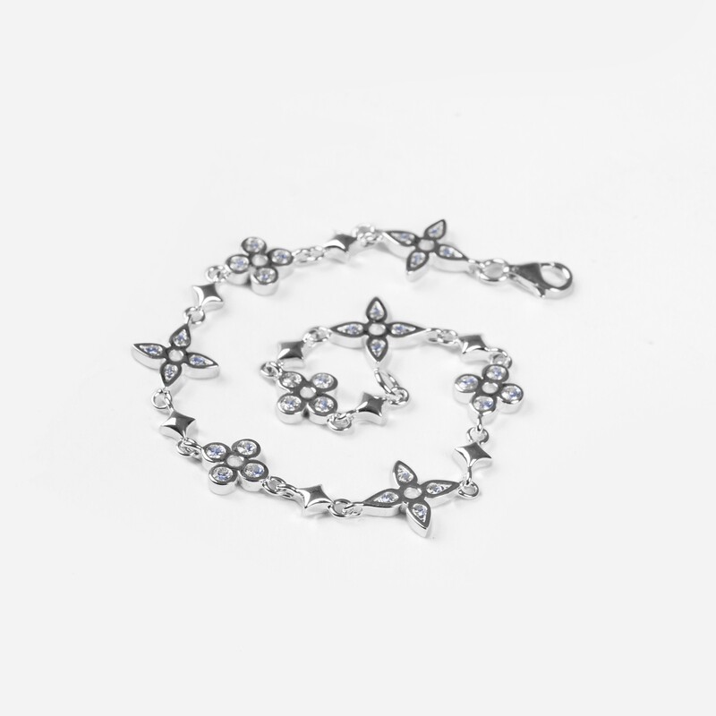 Alhambra Bracelet in White Gold
