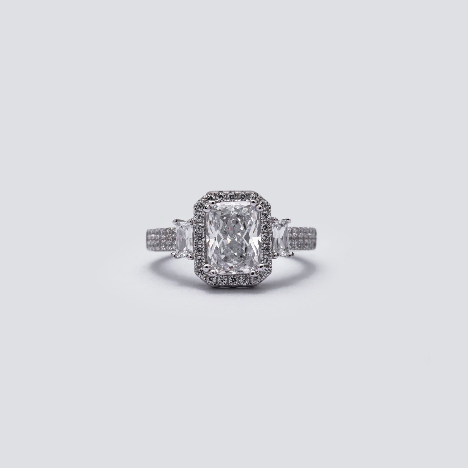 Timeless Collection Double Band Cushion Cut Ring