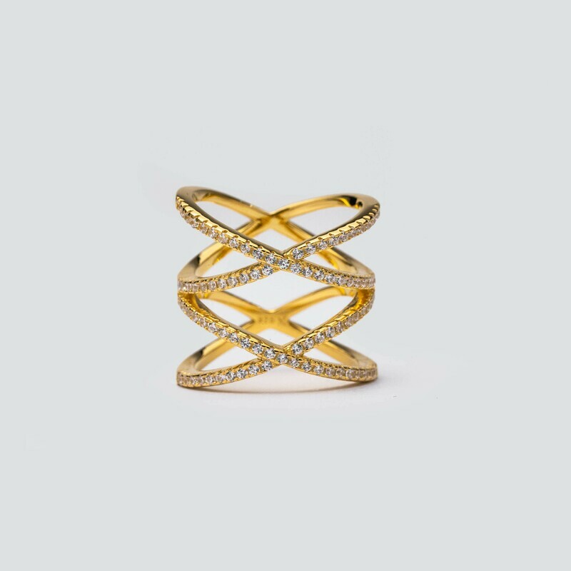 Crisscross Ring - Yellow Gold