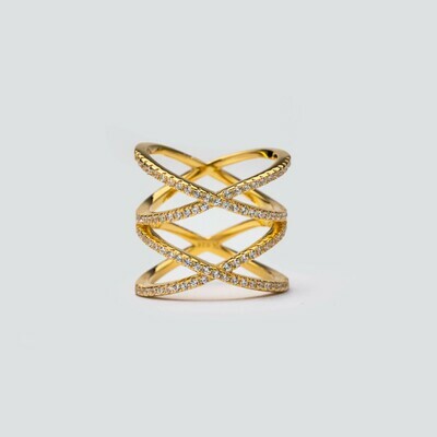 Crisscross Ring - Yellow Gold