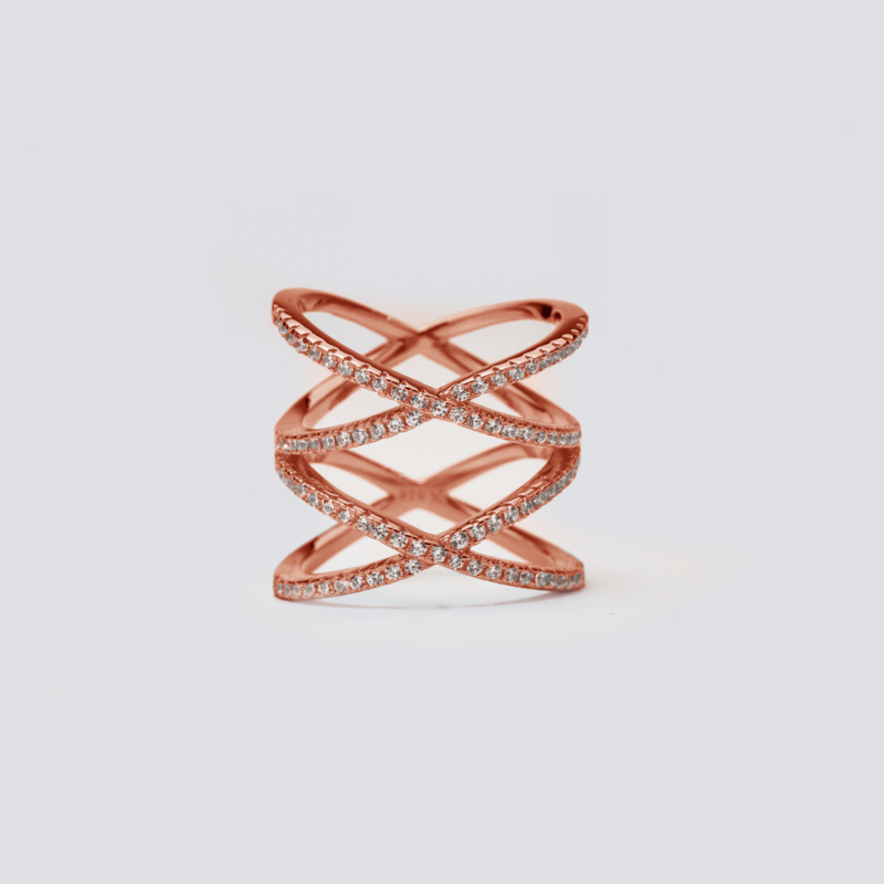 Crisscross Ring - Rose Gold