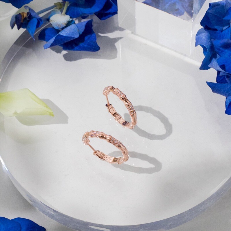 Tyra Rose Gold Hoop Earrings