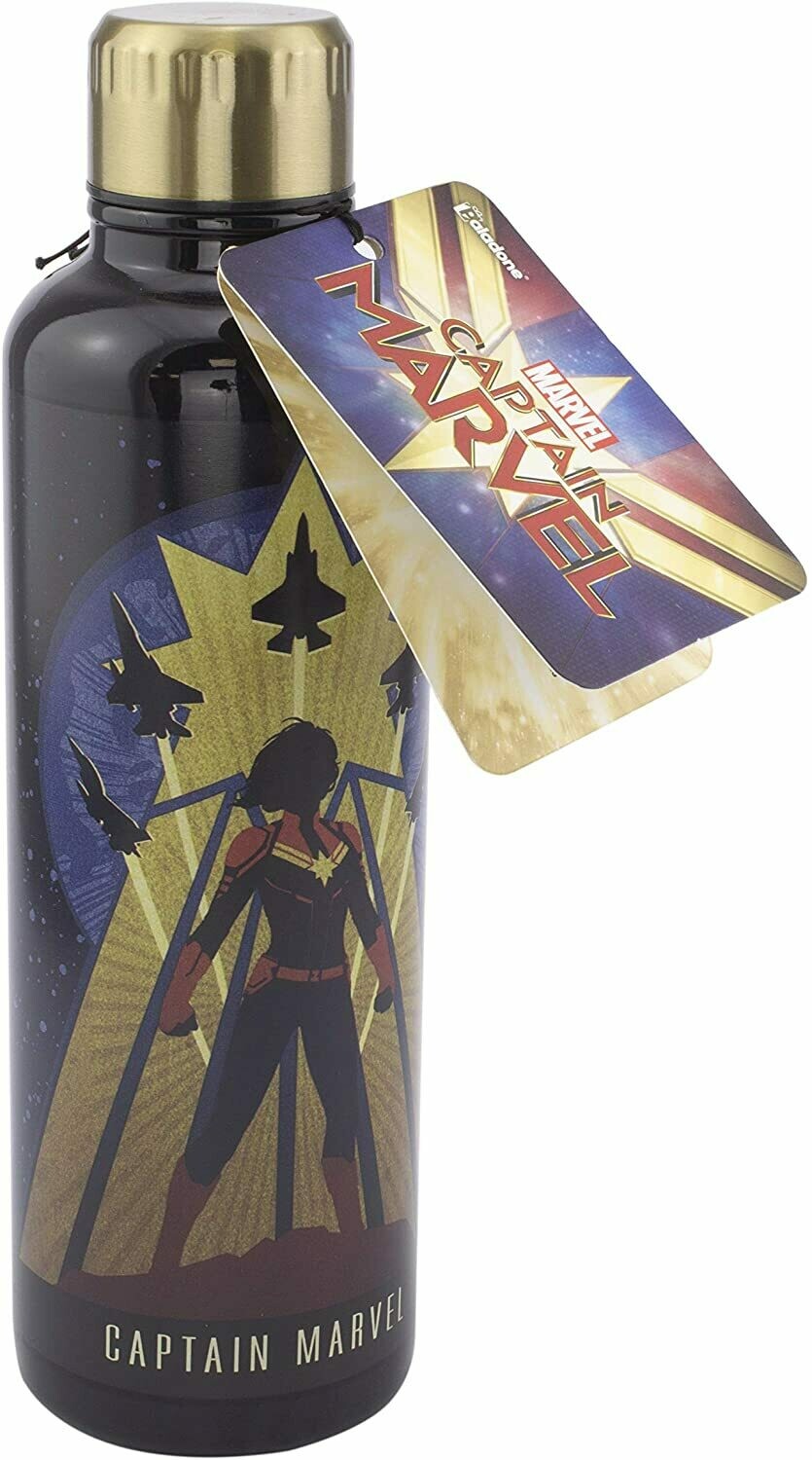 Captain Marvel Metal Water Bottle
