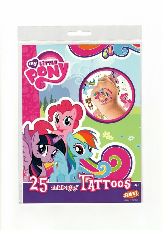 My Little Pony 25 Temporary Tattoos