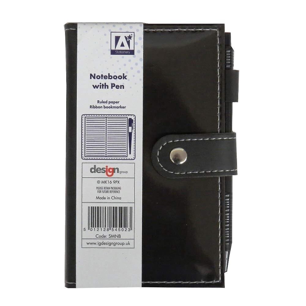 Black Notebook with Pen