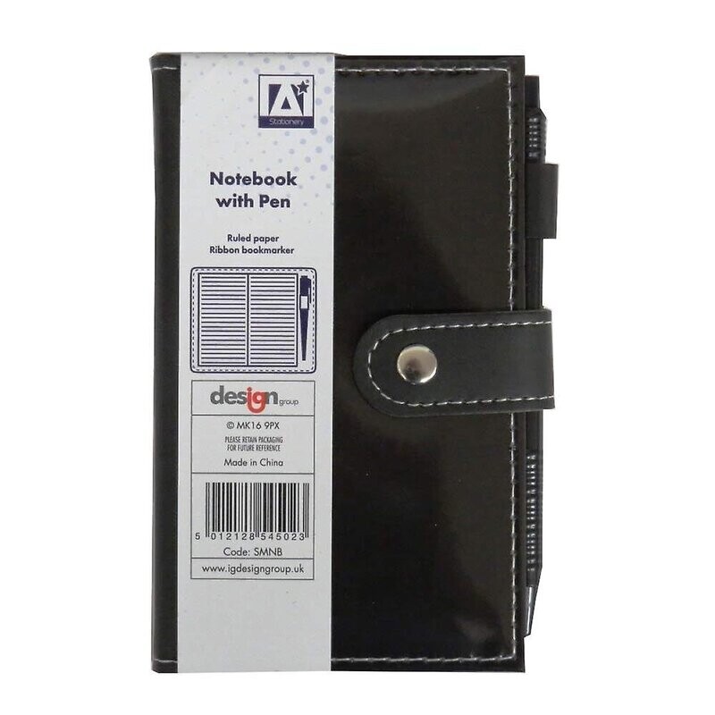 Black Notebook with Pen