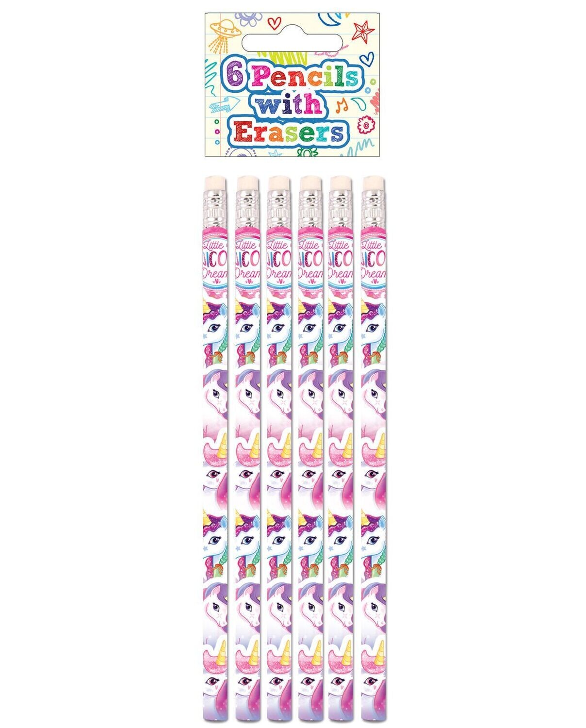 6 Pack Unicorn Pencils