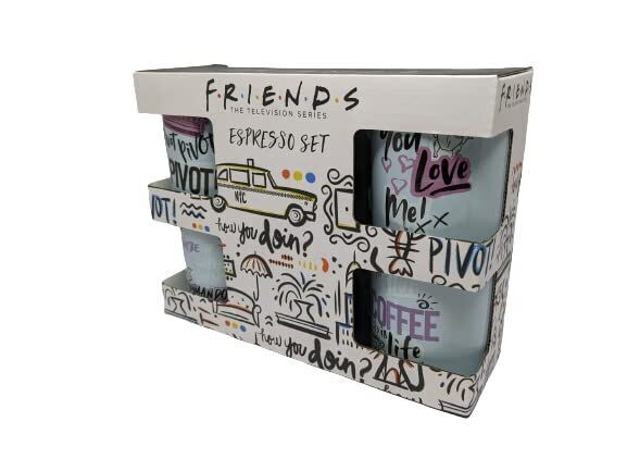 Friends Set of 4 Expresso Mugs