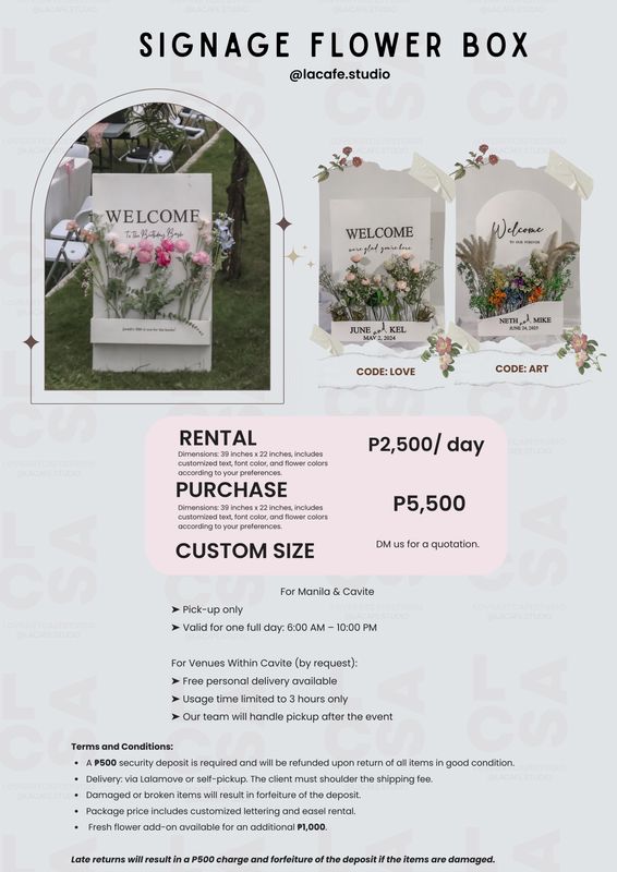 RENTAL PAGE - WELCOME SIGNAGE