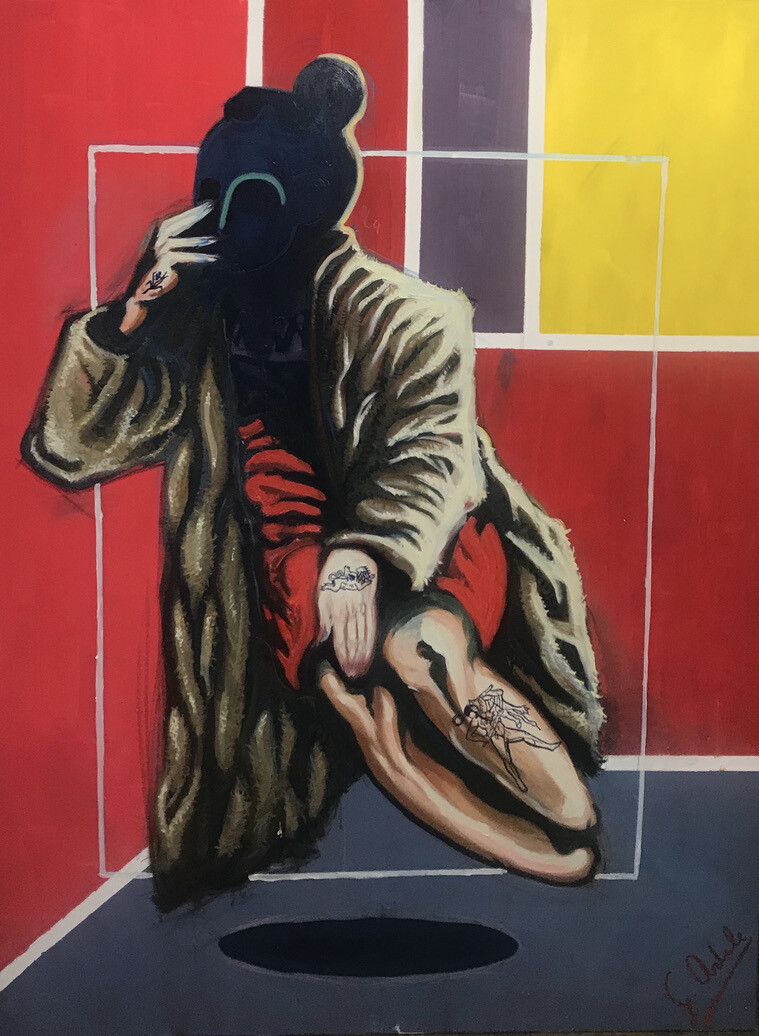 NARZISSMUS, 150x200cm, oil and acrylic on canvas