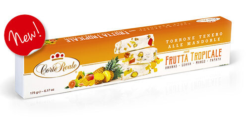 Nuga (torrone) su migdolais ir džiovintais tropiniais vaisiais - 175 g