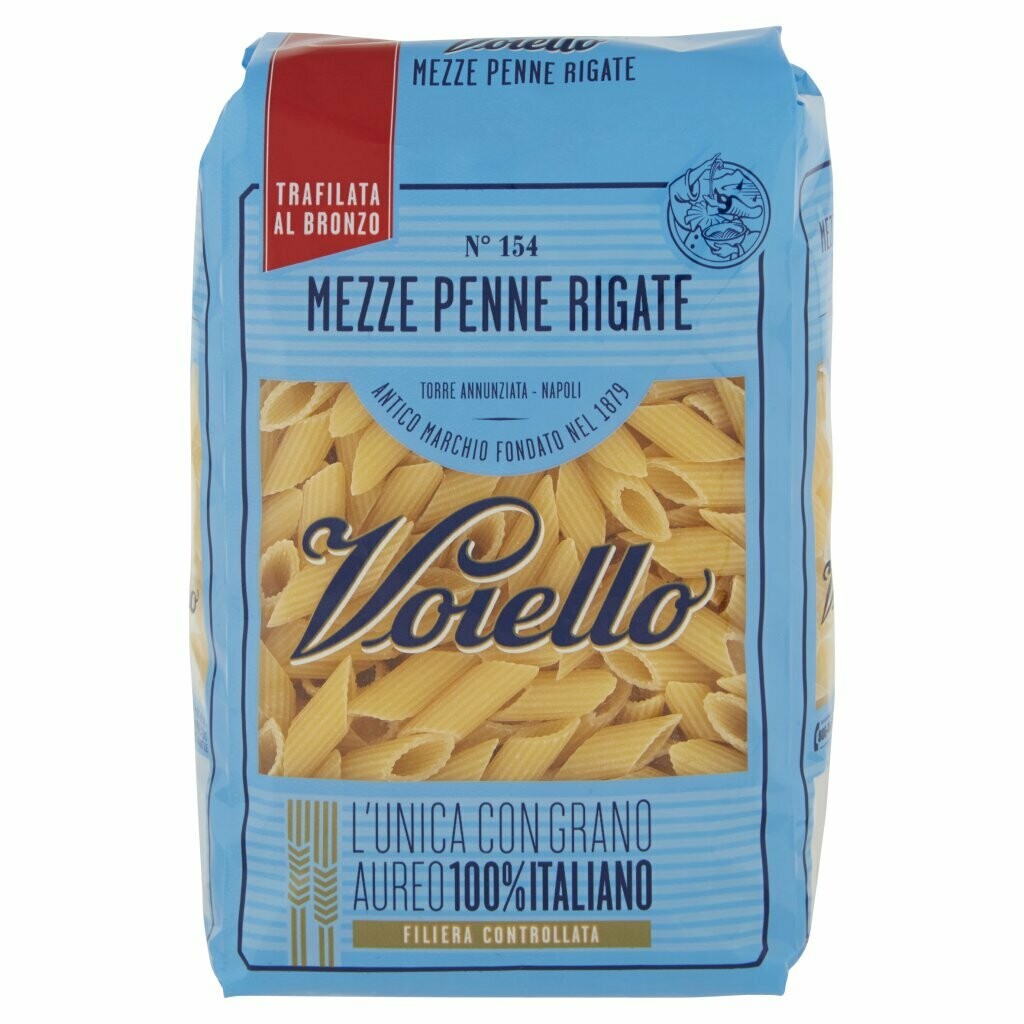 Voiello makaronai Mezze Penne Rigate (trumpi vamzdeliai)  500 g