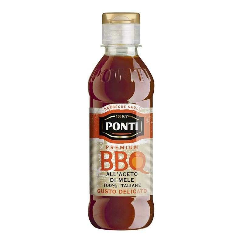 PREMIUM BBQ (&#39;&#39;barbekiu&#39;&#39;) padažas su 100 proc. itališkų obuolių actu I.G.P. - 250 ml