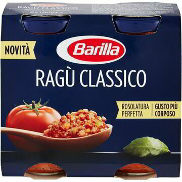 Padažas makaronų patiekalams - Barilla RAGU CLASSICO - 180 gr (stiklo taroje)