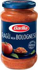 Padažas makaronų patiekalams - BARILLA alla BOLOGNESE (tradicinis su mėsa) - 400 gr (stiklo taroje)