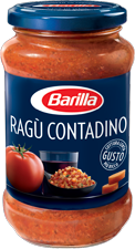 Padažas makaronų patiekalams - BARILLA RAGU CONTADINO - 400 gr (stiklo taroje)