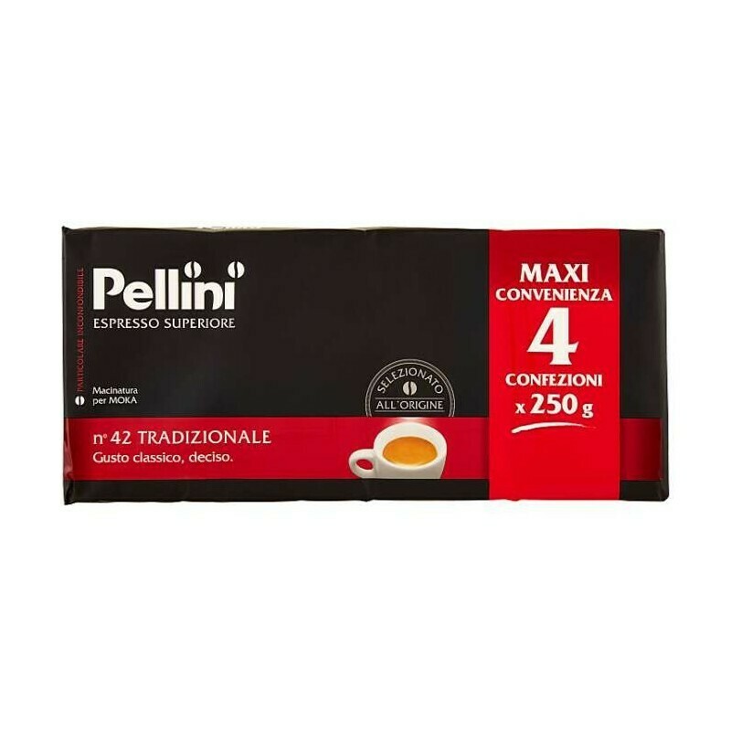 Malta pupelių kava Pellini Tradizionale - 4*250 gr