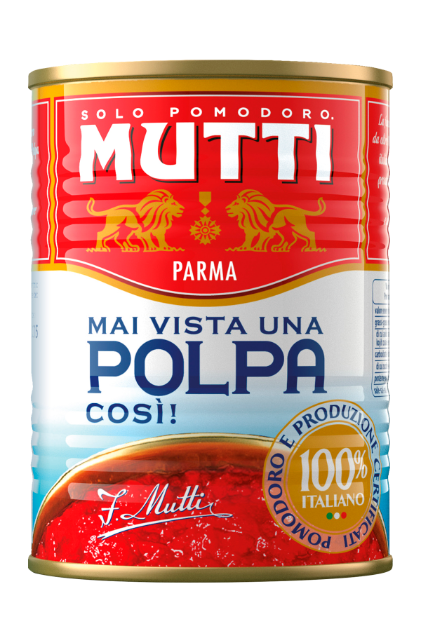Trinti pomidorai savo sultyse - 400 gr, MUTTI