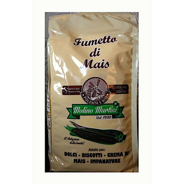 Itališki geltonieji kukurūzų miltai - 500 gr, be glitimo.
