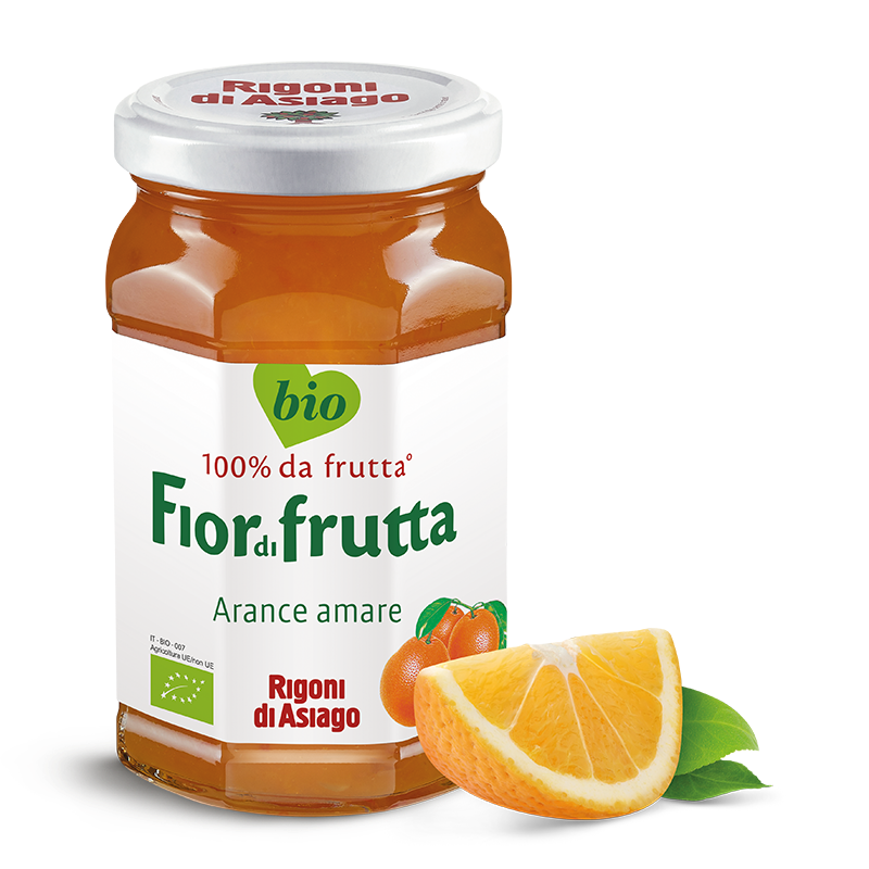 Ekologiškas džemas su vaisių gabaliukais (apelsinai) RIGONI DI ASIAGO BIO  - 260 gr