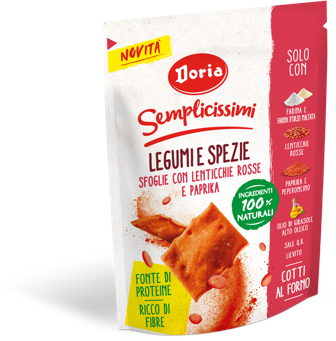 Krekeriukai su raudonaisiais lęšiais ir paprika - 130 gr