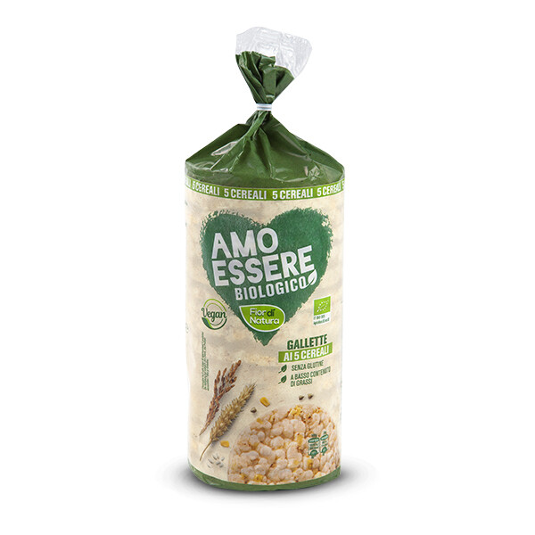 5 grūdų trapučiai, ekologiški - 120 gr, Amo Essere