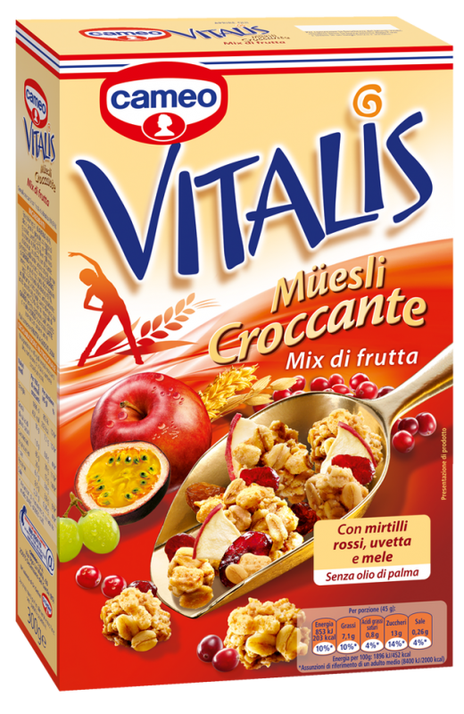 Traškūs itališki avižiniai dribsniai - Vitalis, 300 gr