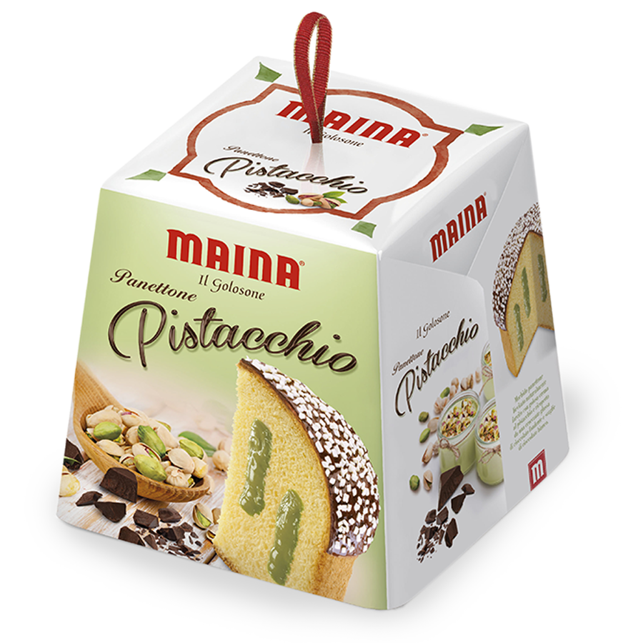 Šventinis pyragas su pistacijų kremu &quot;Panettone Pistacchio&quot; - 750 gr., Maina