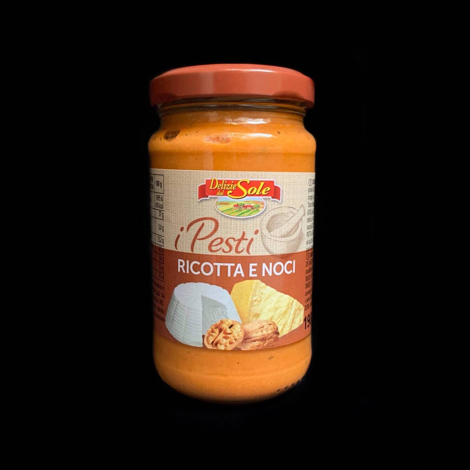 Pesto padažas su rikotos sūriu ir graikiniais riešutais - 190 gr, Delizie dal Sole