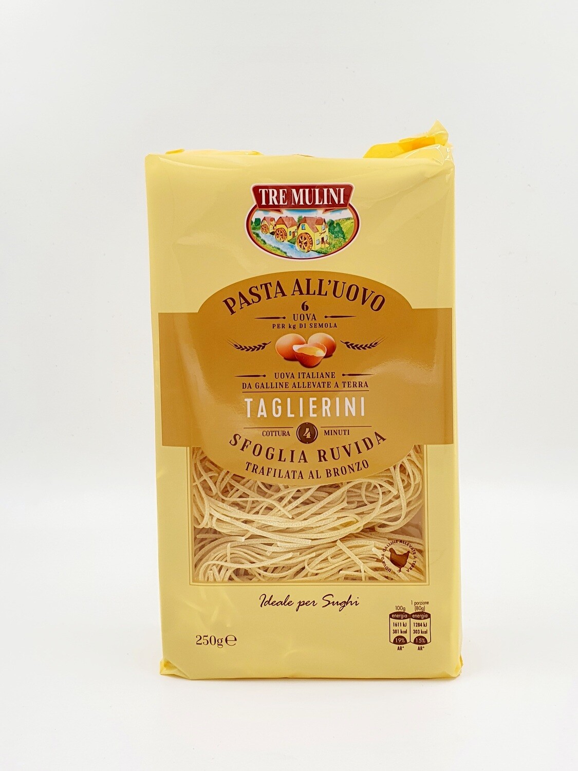 Makaronai su kiaušiniais (forma -Taglierini),  250 gr. Tre Mulini