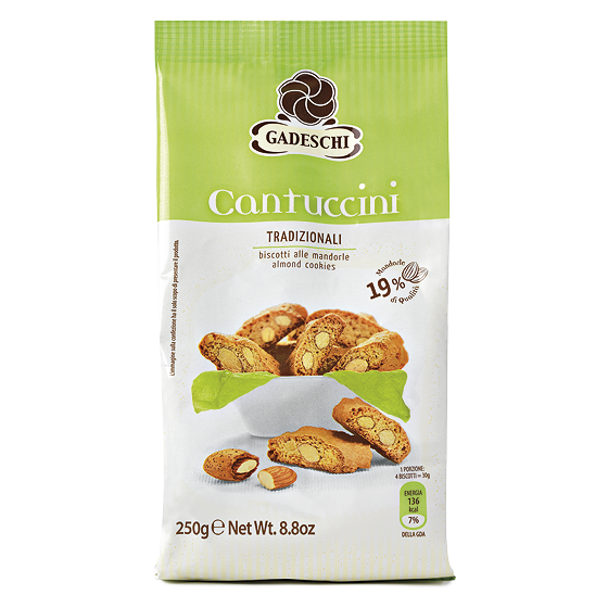 Tradiciniai sausainiai Cantuccini su migdolų riešutais - 250 gr., Gadesci