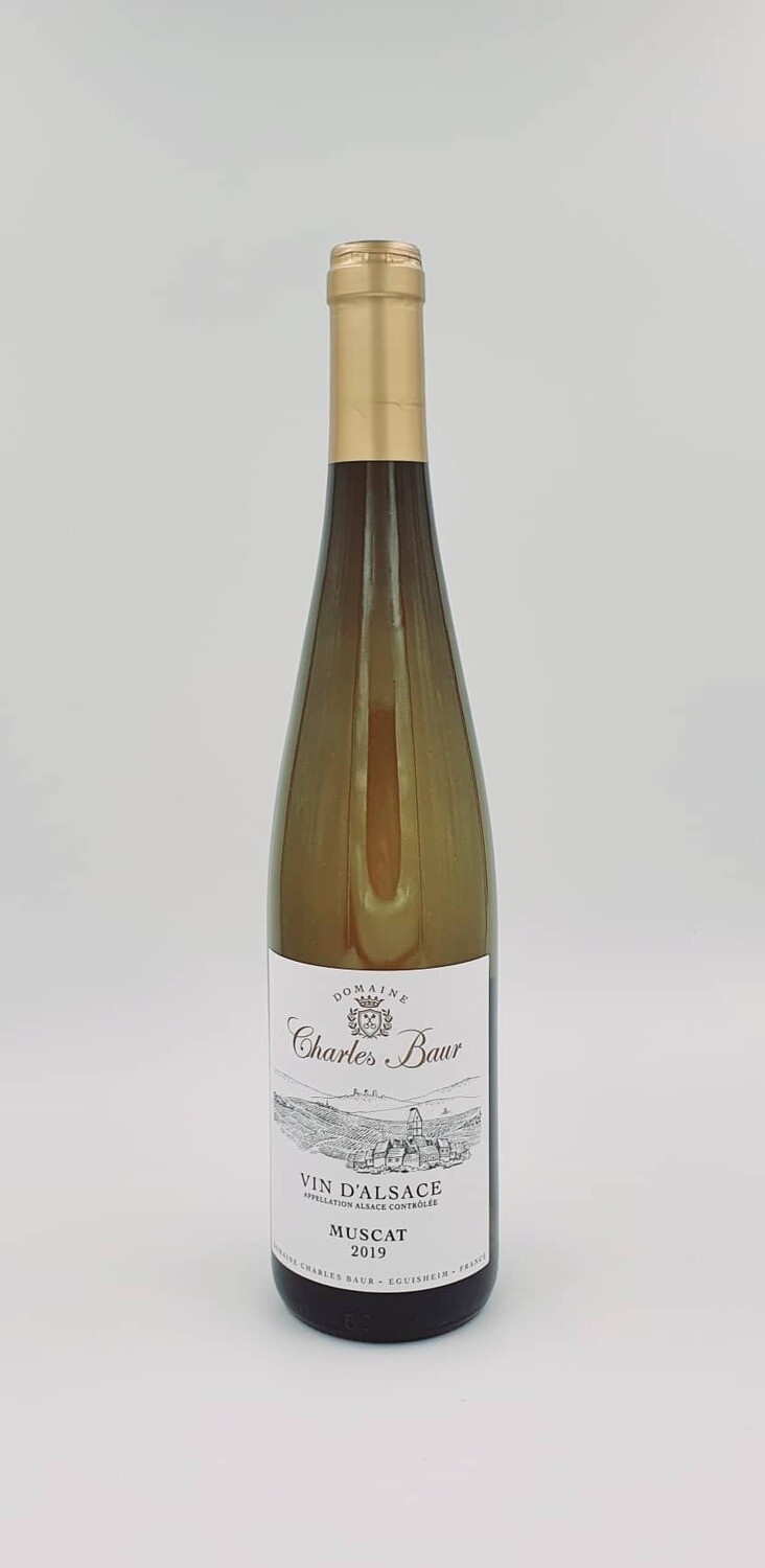 Baltas pusiau sausas vynas D&#39;Alsace MUSCAT 2022