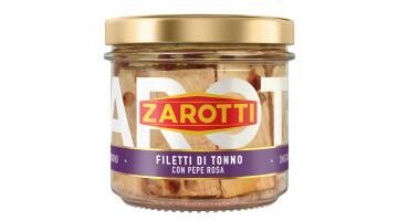Tuno filė alyvuogių aliejuje su raudonaisiais pipirais - 100 gr, Zarotti