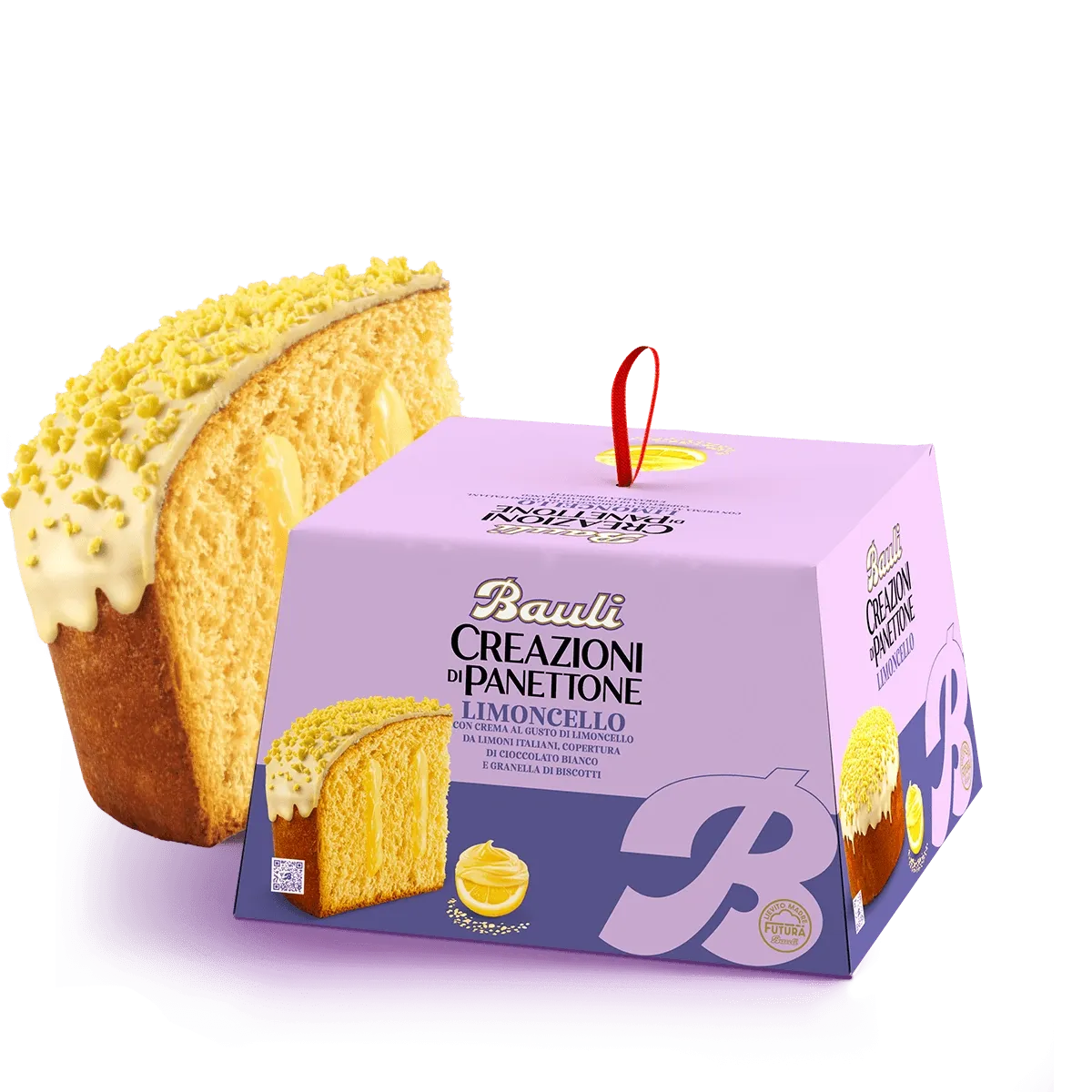Kalėdinis itališkas pyragas &quot;PANETTONE CON CREMA AL LIMONCELLO - 750 gr., Bauli
