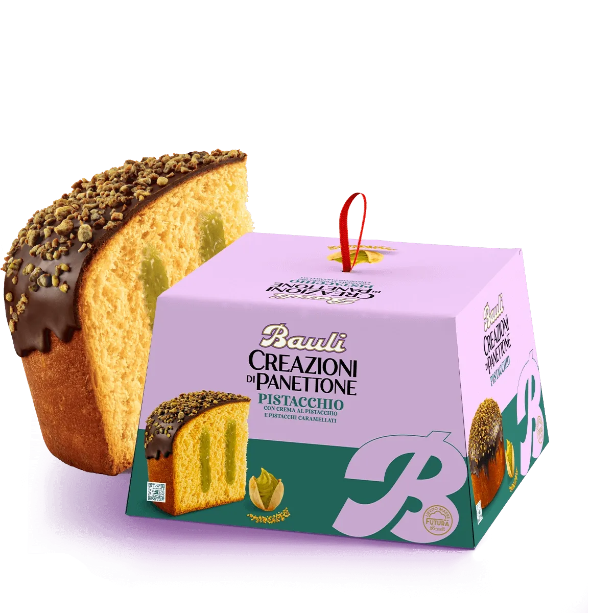 Itališkas pyragas &quot;PANETTONE AL PISTACCHIO - 750 gr., Bauli