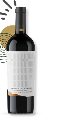 Raudonas rūšinis vynas CENTROCONTRADE PRIMITIVO DI MANDURIA DOC BARRIQUE
